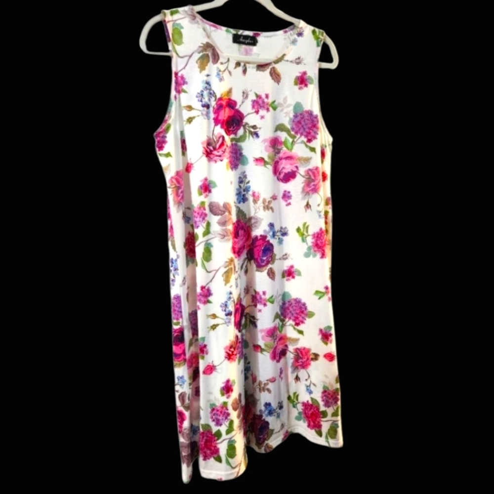 Amzplus Beautiful Floral Dress, Gorgeous Colors SZ L